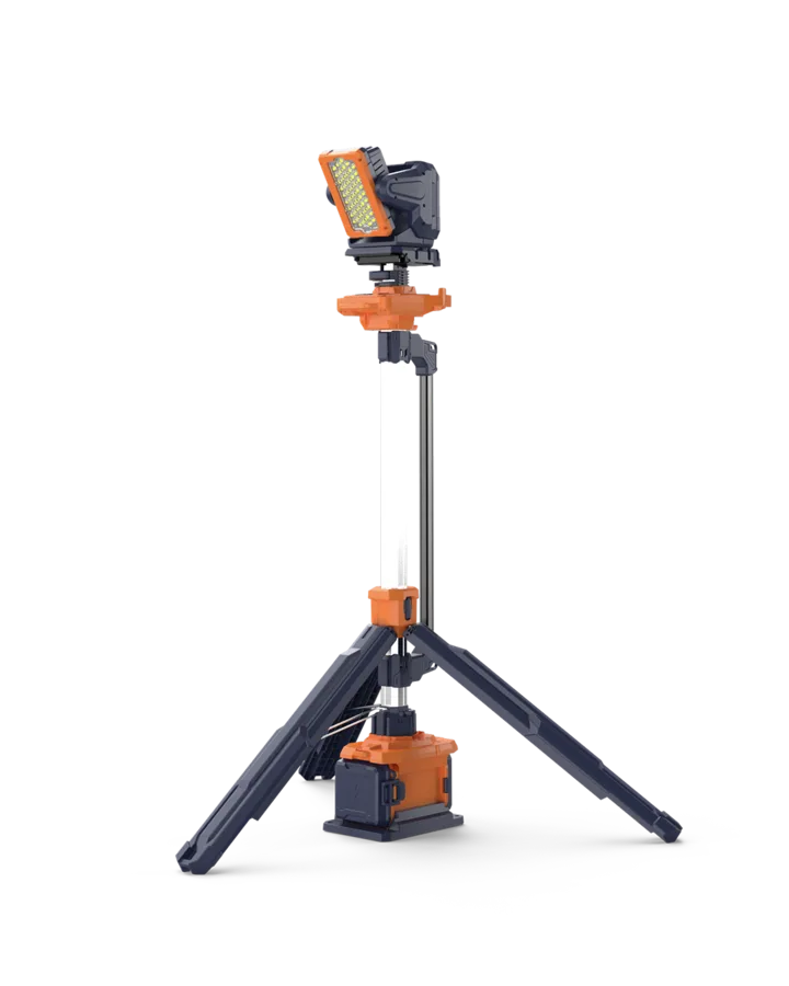 Torre PT-200H desplegada sobre su trípode
