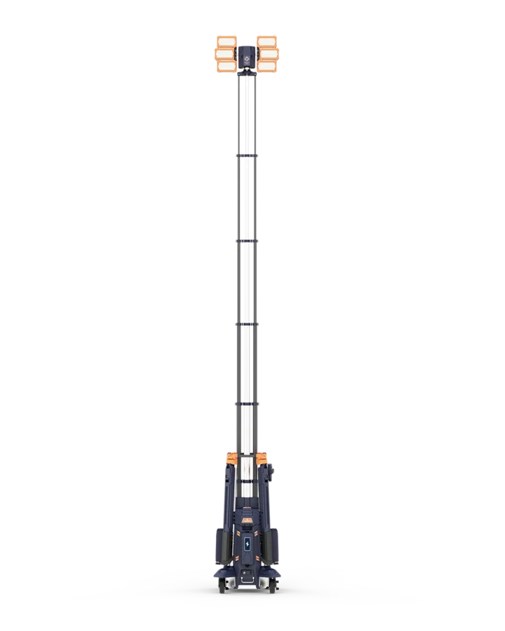 Torre TL-600 con el mástil desplegado